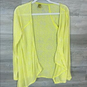 Prana Yellow Pure Flowy Open Women’s Cardigan